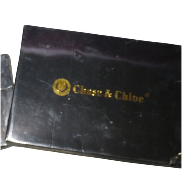 Chase & Chloe Perforated Black Vegan Leather Platform Wedges size 8 brand new - Picture 9 of 9